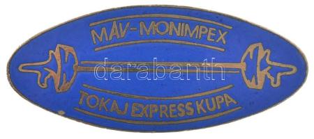 1992. "MÁV-Monimpex - Tokaj Express Kupa" zománcozott vívósport jelvény (21x49mm) T:AU