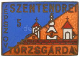 ~1980. "Szentendrei ÉPSZÖV Törzsgárda" zománcozott jelvény (22x31mm) T:AU