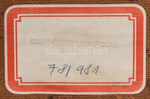 Ismeretlen (szerb?) ikonfestő, XIX. sz. közepe: Sírbatétel. Olaj, vászon, jelzés nélkül. Farostra ra...