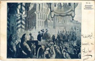 1899 (Vorläufer) Kossuthot fogadják Amerikába. Divald (EK)