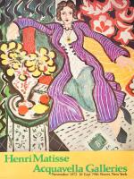 1973 Henri Matisse, Aquavella Galleries, New York, kiállítási plakát, javított, kissé sérült, 94x63 cm.