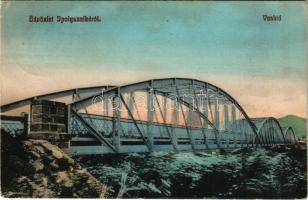 1915 Ipolyszalka, Ipoly-Szalka, Salka; Vashíd. Pummerschein György kiadása / iron bridge (EB)