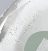 Oiva Toikka jelzéssel: Üvegmadár. Hibátlan, h: 12 cm