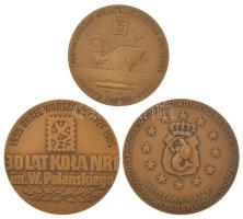 Vegyes 3db-os lengyel és orosz, bélyeggyűjtéssel kapcsolatos plakett tétel T:UNC,AU