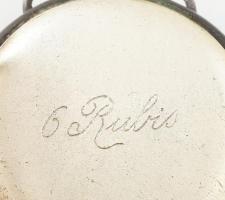 Ezüst(Ag) zsebóra, jelzett, nem jár, d: 3,5 cm, bruttó: 23,7 g