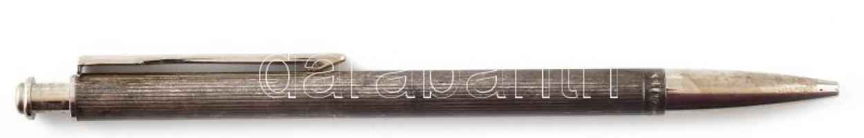 Golyóstoll ezüst(Ag) burkolattal, jelzett, kopásnyomokkal, h: 14 cm, bruttó: 20,7 g