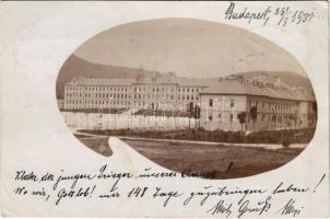 1901 Budapest, Hadseregünk ifjú harcosainak kolostora, katonai laktanya, kaszárnya. photo - Kloster der jungen krieger unserer Armee (fl)