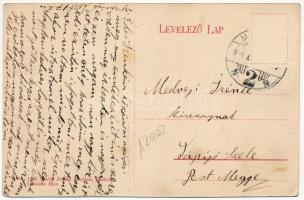 1909 Miskolc, száz év múlva a jövőben montázs. Sport egylet léghajó állomása, Léghajógyár, Böczögő a...