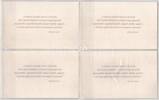 2000. 2000Ft (5x) "Millenium" sorszámkövetők "MM 0325538 - MM 0325541" eredeti, ...