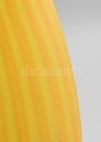 Murano Venini sárga váza, jelzéssel, kis kopással, m: 35 cm
