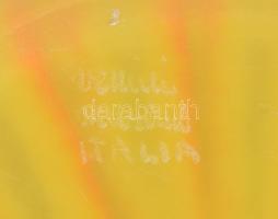 Murano Venini sárga váza, jelzéssel, kis kopással, m: 35 cm