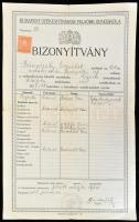 cca 1930 Geszler Ödön (1879-1959) zeneszerző autográf aláírásaival ellátott 7 db zeneiskolai bizonyí...