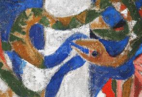 Farkas György (1911-1995): Ünnep. Olaj, vászon, jelzett a hátoldalán, keretben, 85x110 cm. KIZÁRÓLAG...