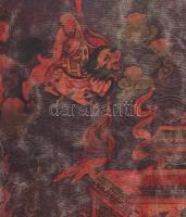 Thangka Aveloki Teshvara Kína XX. sz első fele. Festett vászon 49x91 cm Hátul foltos, kopott