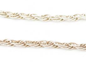 Ezüst(Ag) csavart nyaklánc és karkötő, jelzett, h: 18 és 45 cm, nettó: 37,2 g