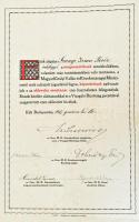 1917 Dohnányi Ernő zeneszerző, Mihálovits Ödön, a Zeneakadémia igazgatójának aláírása zenetanári oklevélen