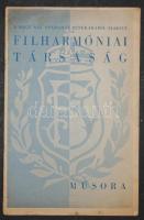 cca 1935 Filharmoniai társaság képes műsora 20 oldal