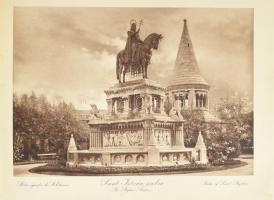 cca 1910 Budapest Albuma, 21 Budapesti látképet tartalmazó mappa, négy nyelvű (magyar, francia, ango...