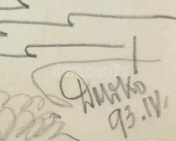 Durkó Gábor (1916-2003), 4 db mű: Városképek (Verona, Bécs, többi nem nevesített). Filctoll, golyóst...