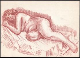 Durkó Gábor (1916-2003), össz. 4 db mű: 3 db akt és 1 db portré. Ceruza, papír, hártyapír (utóbbin a...