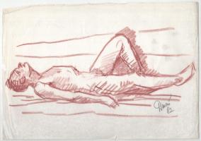 Durkó Gábor (1916-2003), össz. 4 db mű: 3 db akt és 1 db portré. Ceruza, papír, hártyapír (utóbbin a...