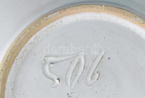 Györgyey Zsuzsa: Baglyos falitál, jelzés nélkül, hibátlan, d: 28 cm