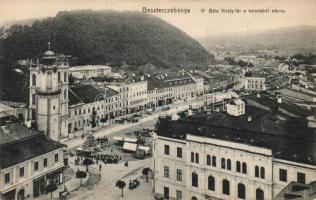 Besztercebánya with clocktower and the shops of József Kohn, Fehenez Lőwy and Alajos Fischer