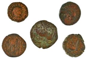 Római Birodalom / Egyiptom 5db-os bronz érmetétel T:F Roman Empire / Egypt 5pcs bronze coin lot C:F