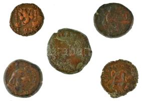 Római Birodalom / Egyiptom 5db-os bronz érmetétel T:F Roman Empire / Egypt 5pcs bronze coin lot C:F