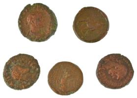 Római Birodalom / Egyiptom 5db-os bronz érmetétel T:F Roman Empire / Egypt 5pcs bronze coin lot C:F