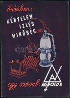 1946 Agrolux kávéfőző és háztartási gépek prospektusa. T: Gábor Pál 4 p.