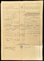 1942 Cseresnyés Pál csendőr alhadnagy szolgálati kimutatása