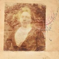 1921 Szerb-Horvát-Szlovén Királyság, fényképes személyazonossági igazolvány, bélyegzőkkel és okmányb...