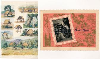 VIETNAM - 34 db főleg régi képeslap / 34 unused mostly pre-9150 postcards