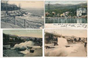 50 db RÉGI horvát város képes lap vegyes minőségben / 50 pre-1945 Croatian town-view postcards in mixed quality