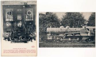 Francia vasút, gőzmozdonyok, vonatok - 45 db régi használatlan képeslap / French Railways, locomotiv...