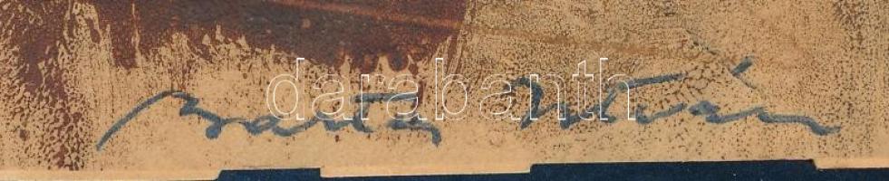 Barta István (1892-1976): Gesztusok, 1965. Vegyes technika, papír, jelzett, sérült, 28×19,5 cm