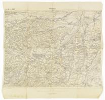 cca 1896 Drohobycz (Drohobych, Ukrajna) és környéke, katonai térkép, 1 : 75.000, K. u. k. militär-geographisches Institut, kissé sérült, két szélén vágott, 49x47,5 cm