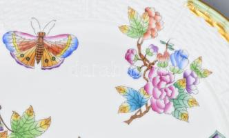 Herendi Viktória mintás (VBO) lapostányér, jelzéssel, minimális kopásnyomokkal, d: 25,5 cm