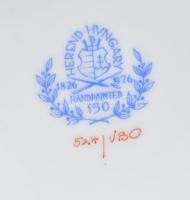 Herendi Viktória mintás (VBO) lapostányér, jelzéssel, minimális kopásnyomokkal, d: 25,5 cm