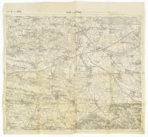 cca 1898 Busk und Krasne (Ukrajna), katonai térkép, 1 : 75.000, K. u. k. militär-geographisches Institut, kissé sérült, két szélén vágott, 49,5x47,5 cm