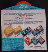 1939 Hutter szappangyár dekoratív kihajtható reklámlevél / Soap-commercial 23x11 cm
