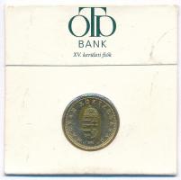 1997. 1Ft Cu-Ni-Zn "OTP Bank XV. kerületi Fiók / Takarékossági Világnap 1997" papírtasakba...