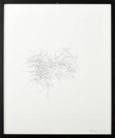 Bálványos Levente (1966-): Kompozíció (cím nélkül), 2019. Ceruza, papír. Jelzett. 50x40 cm. Üvegezett fakeretben. / Pencil on paper, signed, framed.