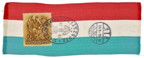 1938 Nemzeti színű szalag "Komárom visszatért" bélyegzéssel
