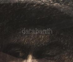 Czimra Gyula (1901-1966): Kalapos portré (önarckép?), Róma, 1924. Szén, papír, jelezve jobbra lent, ...