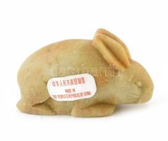 12 db kínai jáde nyúl figura, eredeti dobozában egyenként 5 cm