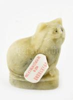 12 db kínai jáde macska figura, eredeti dobozában egyenként 3 cm