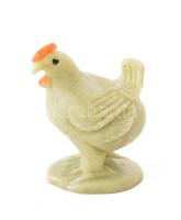 12 db kínai jáde csirke figura, eredeti dobozában egyenként m:4 cm