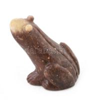 12 db kínai jáde béka figura, eredeti dobozában egyenként m:3,5 cm